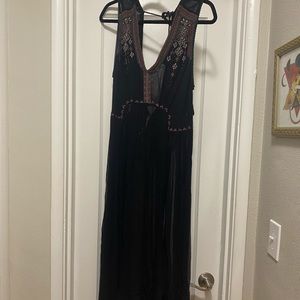 Free People Embroidered Maxi Tunic. Cute w/ a bodysuit or bralette/jean combo